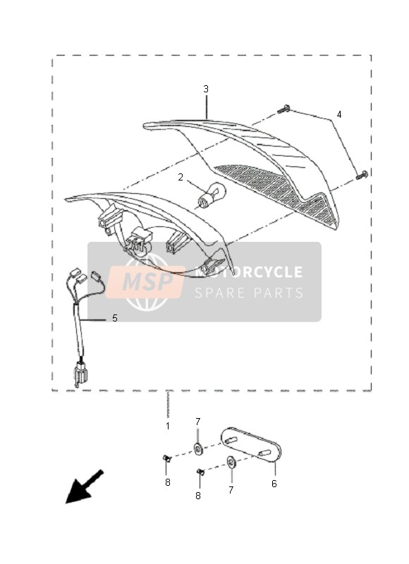 Yamaha CW50N BWS 2009 Fanale Posteriore per un 2009 Yamaha CW50N BWS